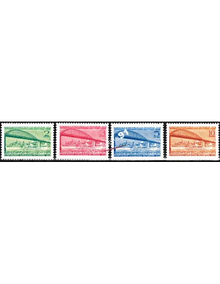 Timbres neufs de Yougoslavie n° 495 à 498 - Thématique : Ponts