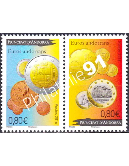 Andorre Français n° 777 à 778, en paire, collection timbres Europe