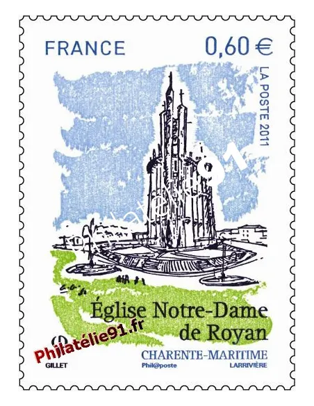 Timbre de France n° 4613 - Église Notre-Dame de Royan