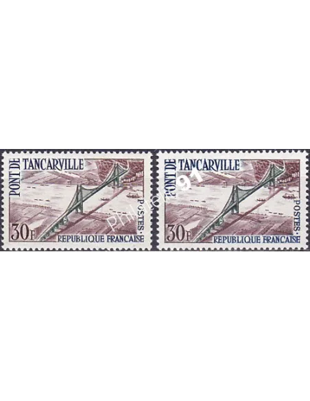Variété sur timbre n° 1215, collection timbres France