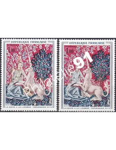 Variété sur timbre n° 1425, collection timbres France