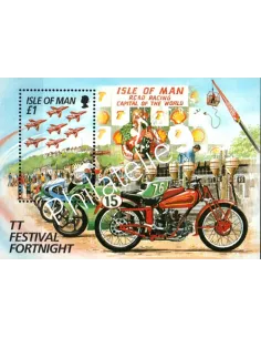 Timbres d'ILE DE MAN - BF n° 28. Trophée moto touristique de l'île de Man