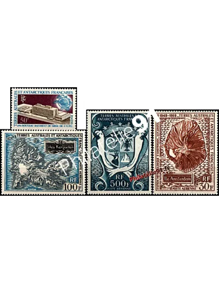 Timbres des T.A.A.F. - Année complète 1970 neuve (poste + poste aérienne)