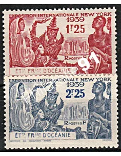 OCEANIE, n°128 à129, Expo de New York, timbres des colonies francaises