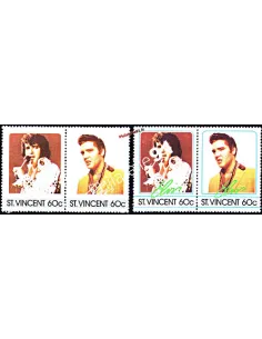 Timbre de Saint-Vincent  n° 872 à 873. Elvis Presley  -  Variété.