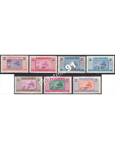 Timbres de Mauritanie n° 50 à 56 charnière, Timbres des Colonies Françaises