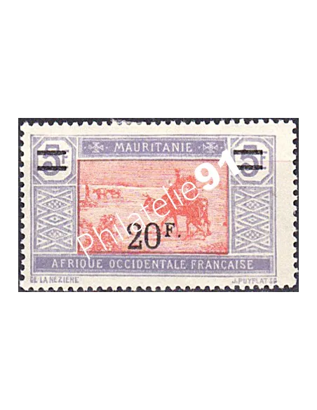 Timbre de Mauritanie n° 56 charnière, Timbres des Colonies Françaises