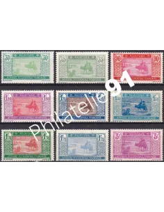 Timbres de Mauritanie n° 57 à 61 charnière, Timbres des Colonies Françaises