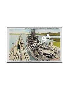 Carte postale - cuirassé -U.S.S WYOMING- - Flotte américaine 3