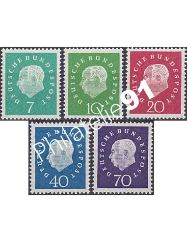 RFA, Timbre n° 173 à 177, Collection timbres Allemagne