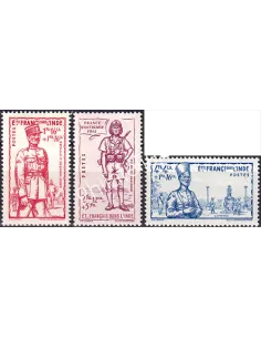 INDE, n° 123 à 125 charnière, Timbres des Colonies Françaises