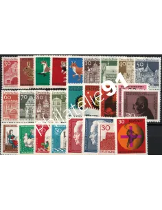 Allemagne RFA., Année complète timbres 1967, Collection timbres Europe