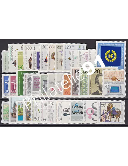 Allemagne RFA., Année complète timbres 1984, Collection timbres Europe
