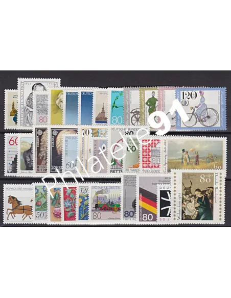 Allemagne RFA., Année complète timbres 1985, Collection timbres Europe