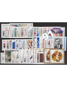 Allemagne RFA., Année complète timbres 1989, Collection timbres Europe