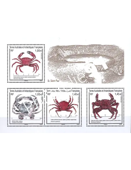 Timbres TAAF n° 965 à 968, Feuille, collection timbres Dom-Tom