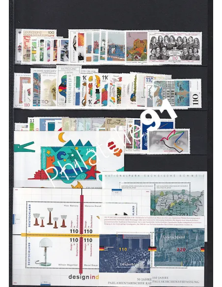 Allemagne RFA., Année complète timbres 1998, Collection timbres Europe