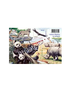 Bloc feuillet 128 - "Nature" Animaux disparus ou menacés