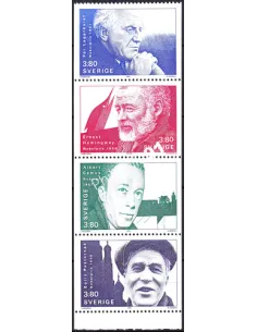 Suède, n° 1621 à 1624, bande, collection timbre Europe