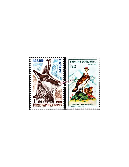 Timbre  ANDORRE FRANÇAIS n° 274 à 275 -  Thématique : Animaux