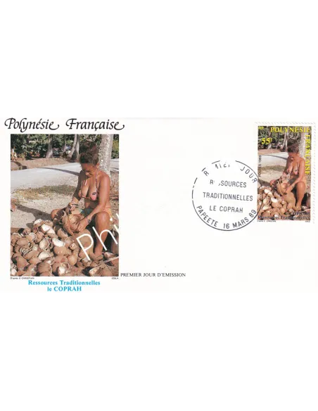 Polynésie, Enveloppe 1er Jour thématique, collection lettres Dom-Tom