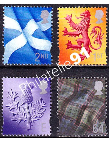 Grande-Bretagne, n° 2106 à 2109 collection timbre Europe