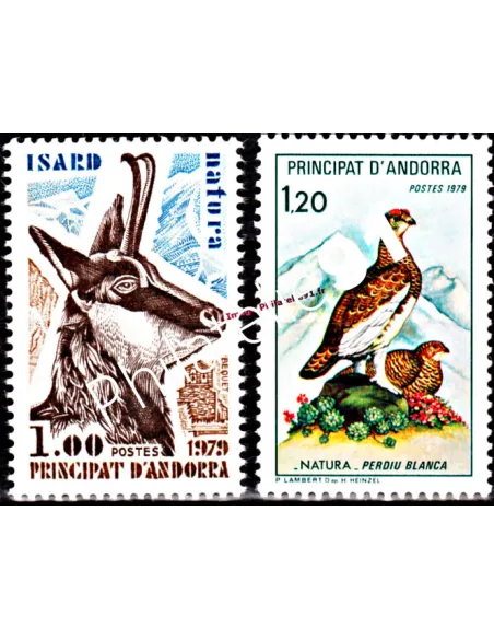 Timbre  ANDORRE FRANÇAIS n° 274 à 275 -  Thématique : Animaux