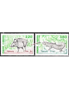 Timbres  d'Andorre Français n° 382 à 383 - Thématique Animaux Sauvages
