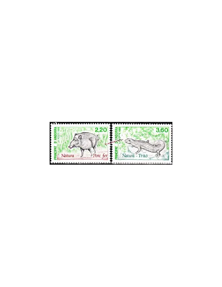Timbres  d'Andorre Français n° 382 à 383 - Thématique Animaux Sauvages