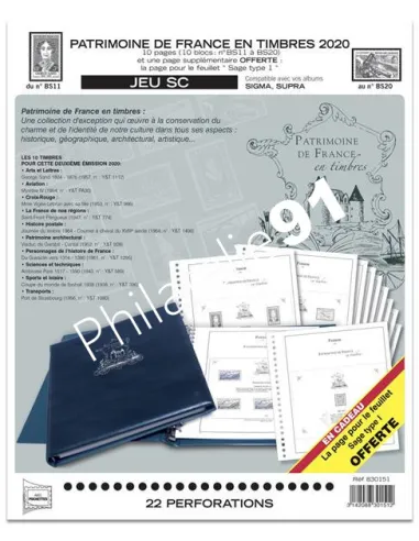 FRANCE SC Patrimoine de France en timbres 2021 - matériel philatélie