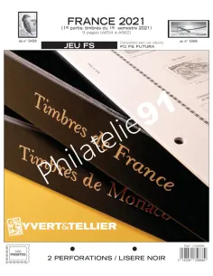 -                     2021  -   JEU  FS FRANCE - 1er semestre 2021 (liseré noir, avec visuel des timbres, sans pochette)