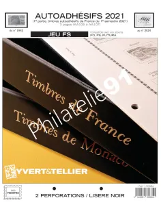-                     2021  -   JEU  FS FRANCE ADHÉSIFS - 1er semestre 2021 (liseré noir, visuel des timbres, sans pochette)