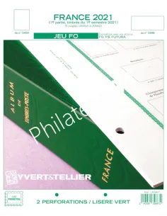 -                     2021  -   JEU FO FRANCE - 1er semestre 2021 (liseré vert, sans visuel des timbres, ni pochette)