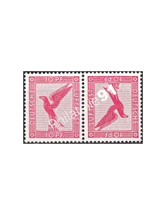 Allemagne, Weimar, PA n° 28a, paire tete-beche, timbres Europe