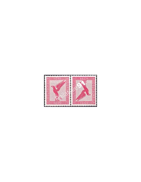 Allemagne, Weimar, PA n° 28a, paire tete-beche, timbres Europe