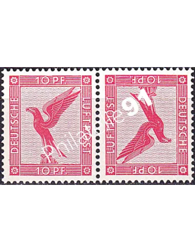 Allemagne, Weimar, PA n° 28a, paire tete-beche, timbres Europe