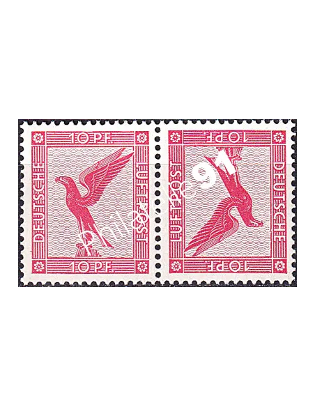 Allemagne, Weimar, PA n° 28a, paire tete-beche, timbres Europe
