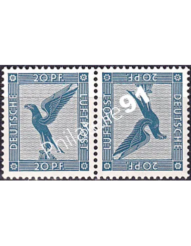 Allemagne, Weimar, PA n° 30a, paire tete-beche, timbres Europe