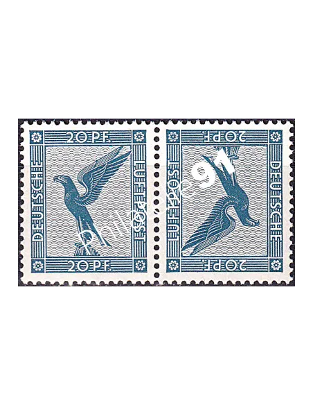 Allemagne, Weimar, PA n° 30a, paire tete-beche, timbres Europe