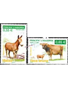 Timbres d'Andorre Français n° 667 à 668 - Thématique: Animaux Sauvage