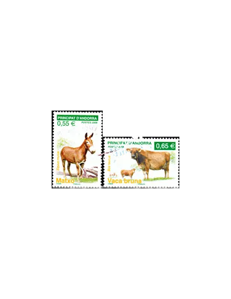 Timbres d'Andorre Français n° 667 à 668 - Thématique: Animaux Sauvage