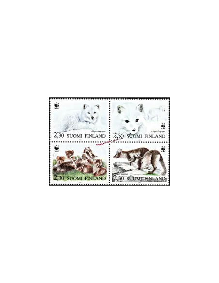 Timbres de Finlande n° 1166 à 1169 - Thématique : animaux sauvages