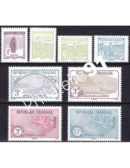 timbres n° 5226 à 5233, Orphelins, collection timbres France