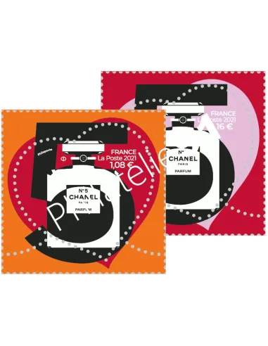 n° 5464 - 5465 ** - Coeurs Chanel - Saint-Valentin