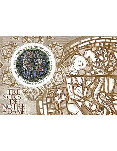 n° 5487  ** - Feuillet n° F5487 - "Trésors de Notre-Dame" (II) - Vitrail