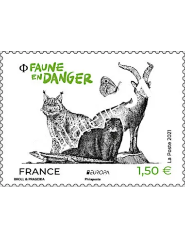 n° 5489 ** - Europa - Espèces sauvages nationales en voie d'extinction