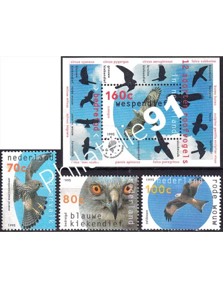 PAYS-BAS, n° 1513 à 1515 + BF 44, Collection timbres Europe