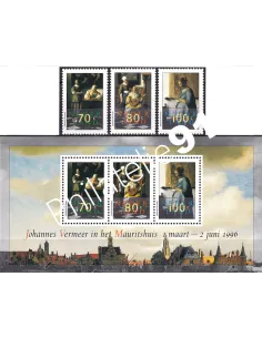PAYS-BAS, n° 1527 à 1529 + BF 46, Collection timbres Europe