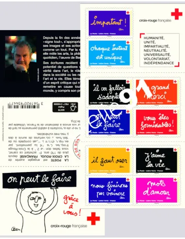 Carnet 1863, Carnet Croix-Rouge Française, Rythme, joie de vivre, collection timbres France