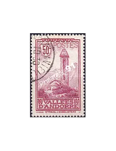 Timbre n° 35 Oblitéré, collection Timbre Andorre Français